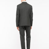 Abito doppiopetto gessato lana vergine 44 / VERDE