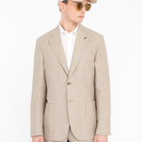 Abito sfoderato in lino 44 / BEIGE