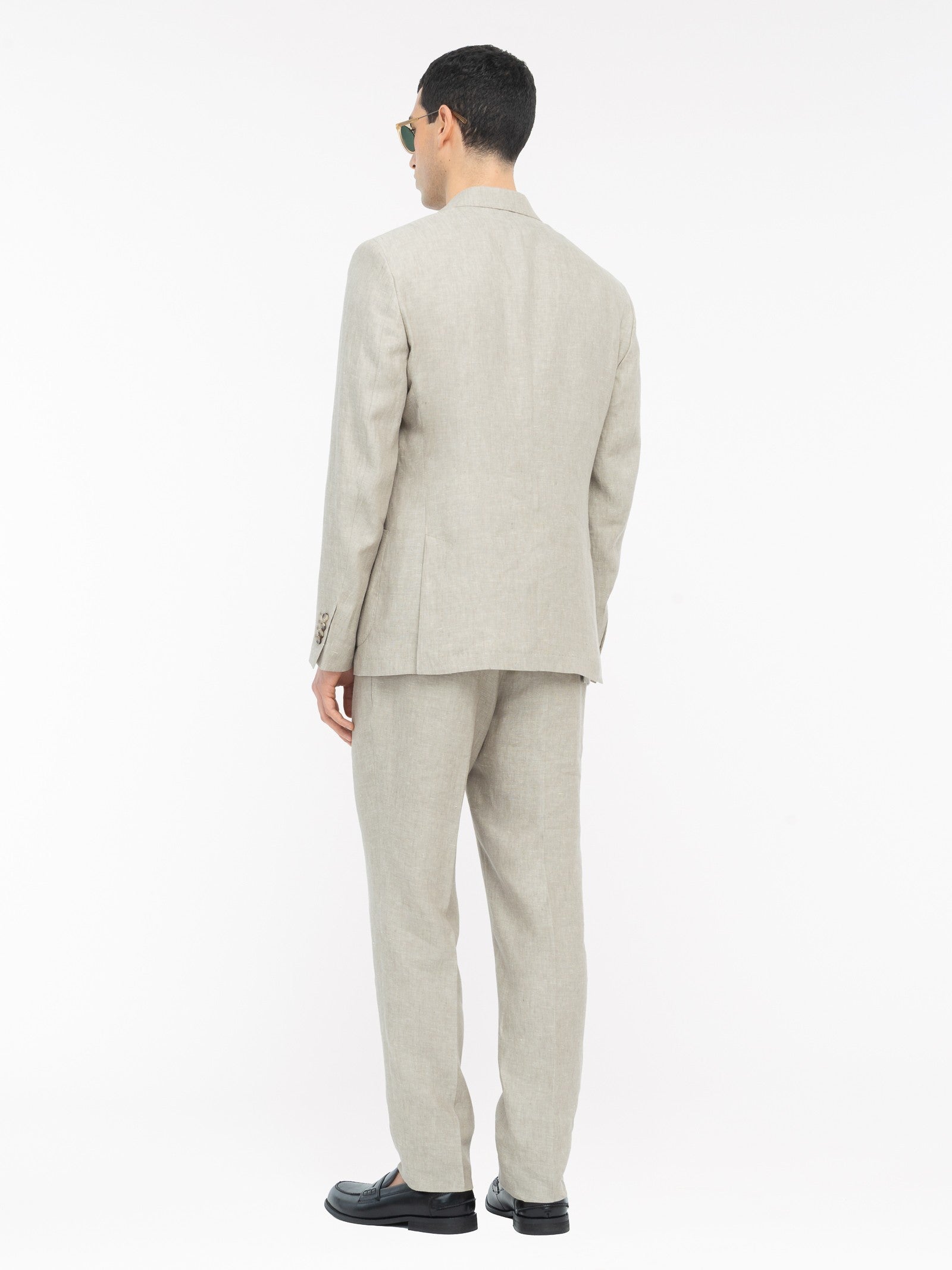 Abito sfoderato in lino 44 / BEIGE