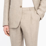 Abito sfoderato in lino 44 / BEIGE