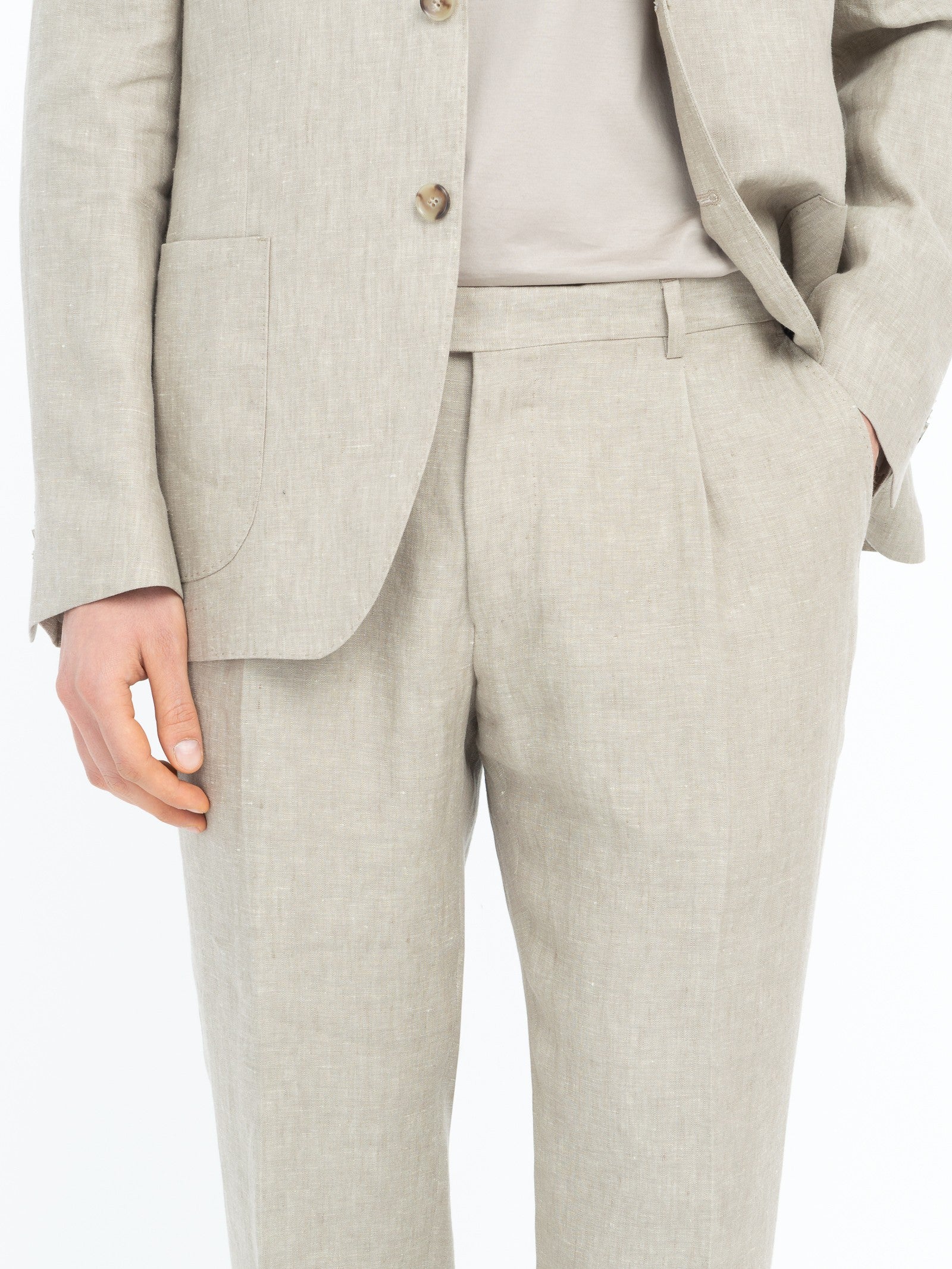 Abito sfoderato in lino 44 / BEIGE