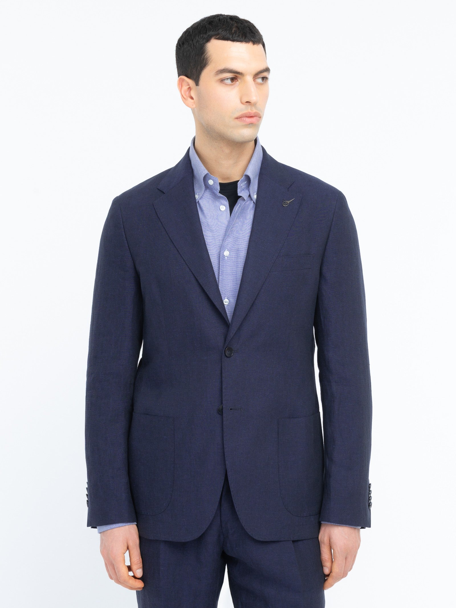 Abito sfoderato in lino 44 / BLU