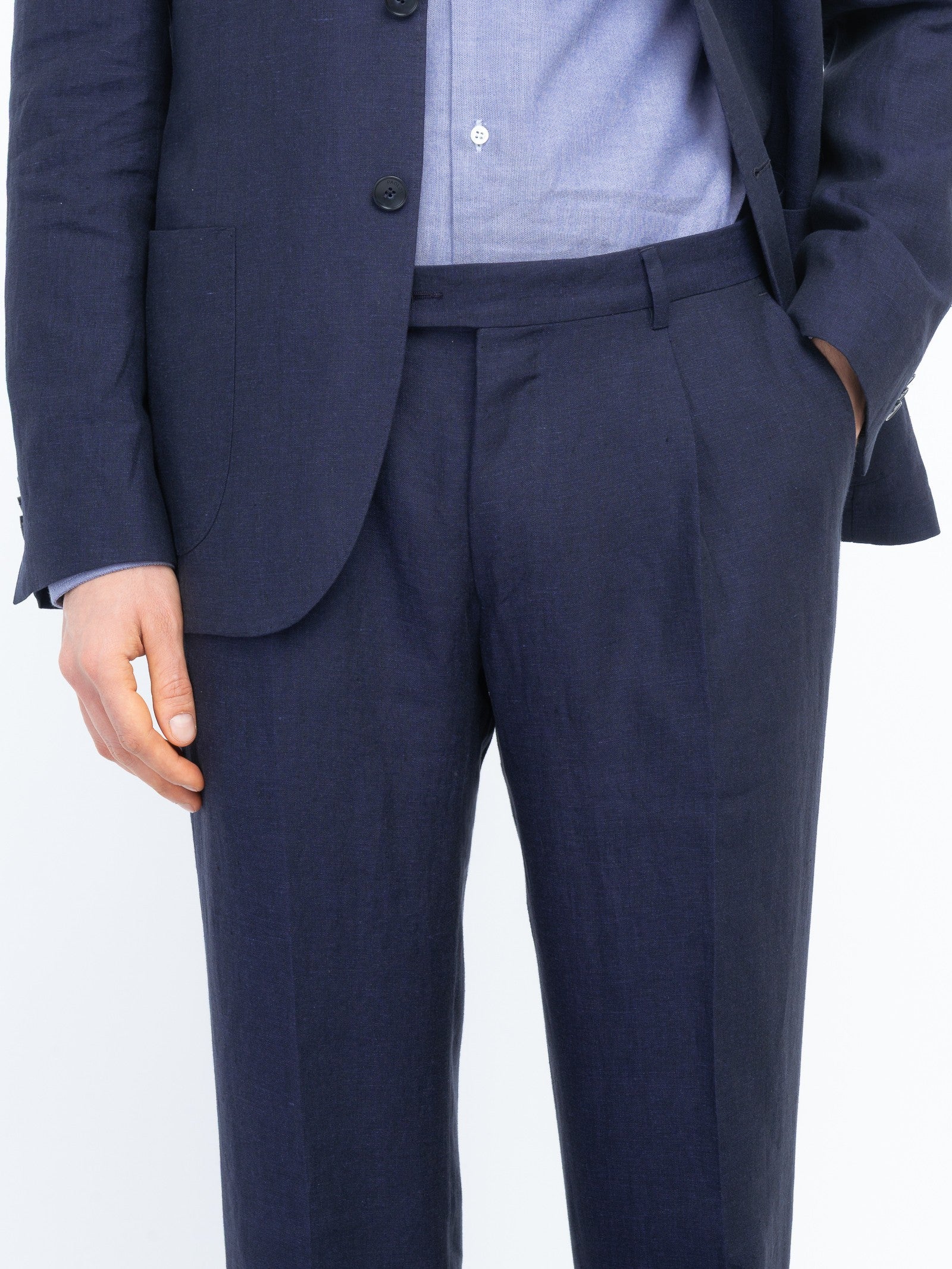 Abito sfoderato in lino 44 / BLU