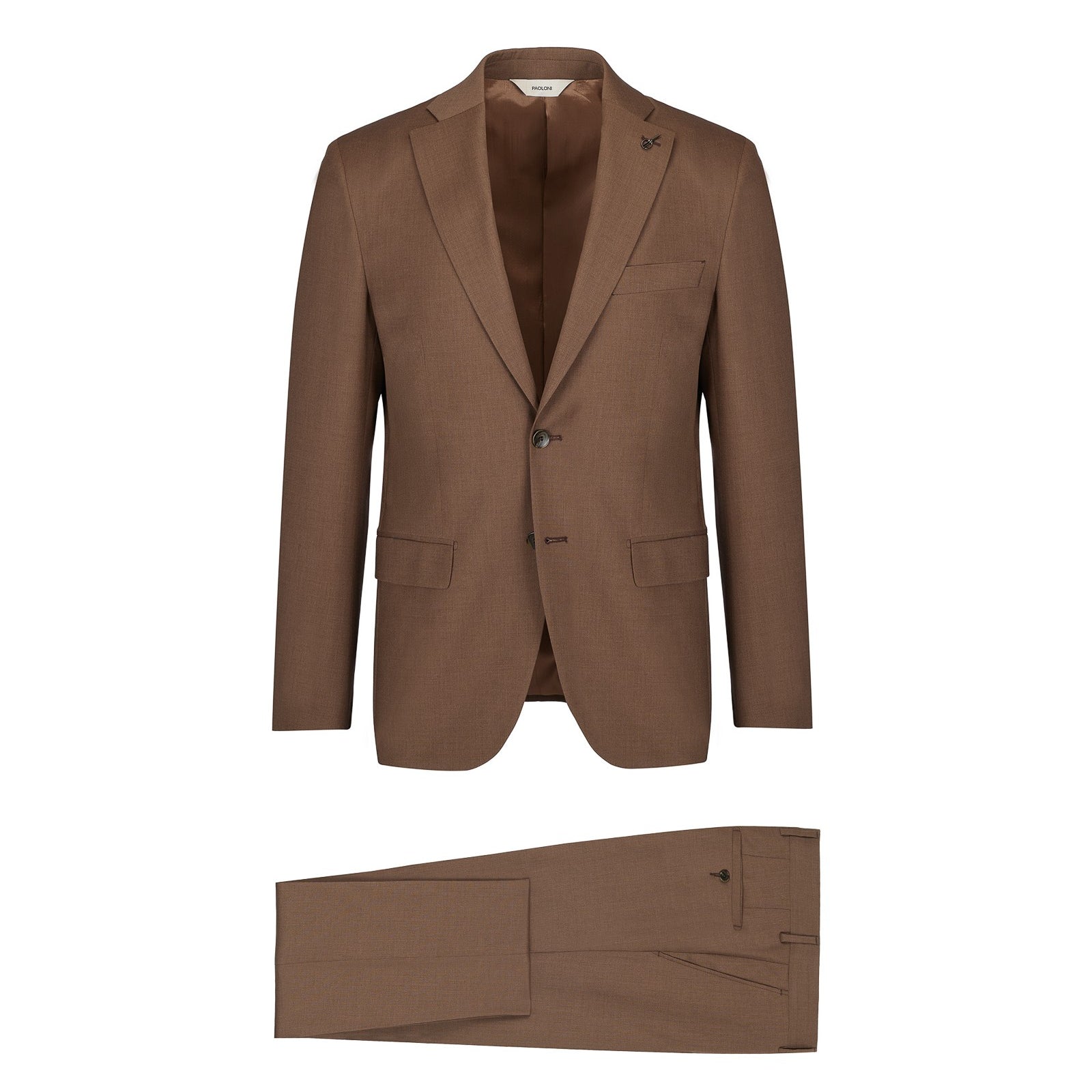 Abito in fresco di lana stretch 44 / MARRONE