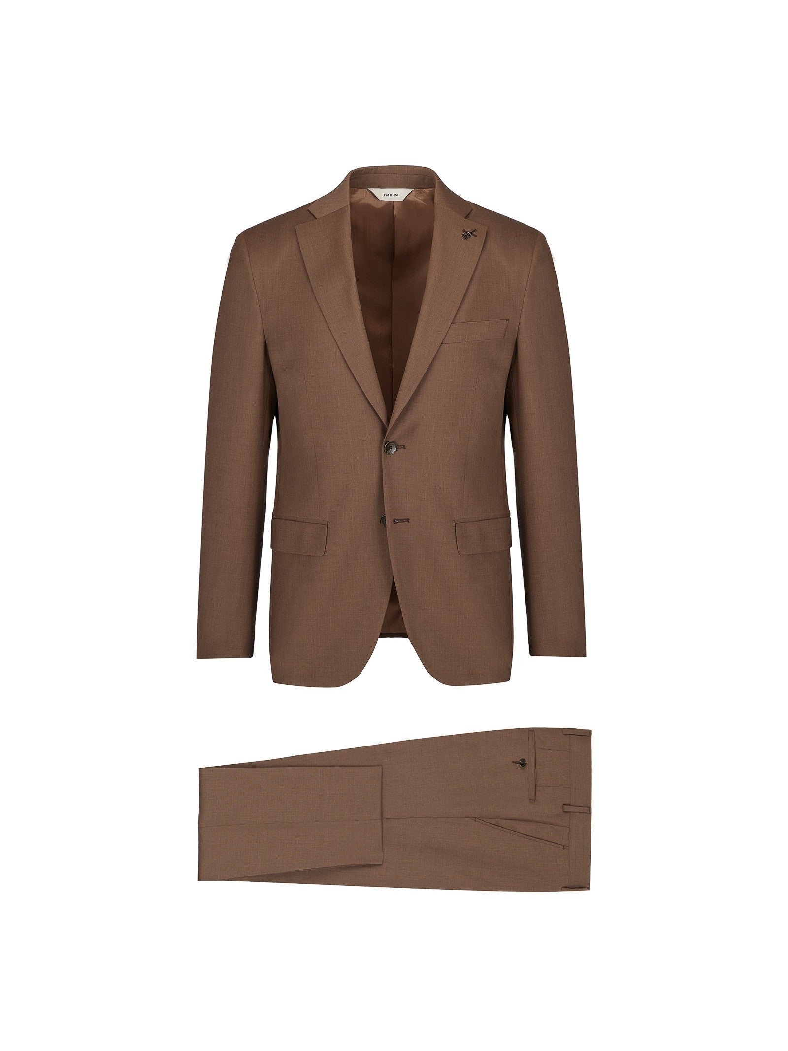 Abito in fresco di lana stretch 44 / MARRONE