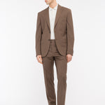 Abito in fresco di lana stretch 44 / MARRONE