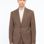 Abito in fresco di lana stretch 44 / MARRONE