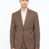 Abito in fresco di lana stretch 44 / MARRONE