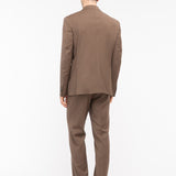 Abito in fresco di lana stretch 44 / MARRONE