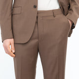 Abito in fresco di lana stretch 44 / MARRONE