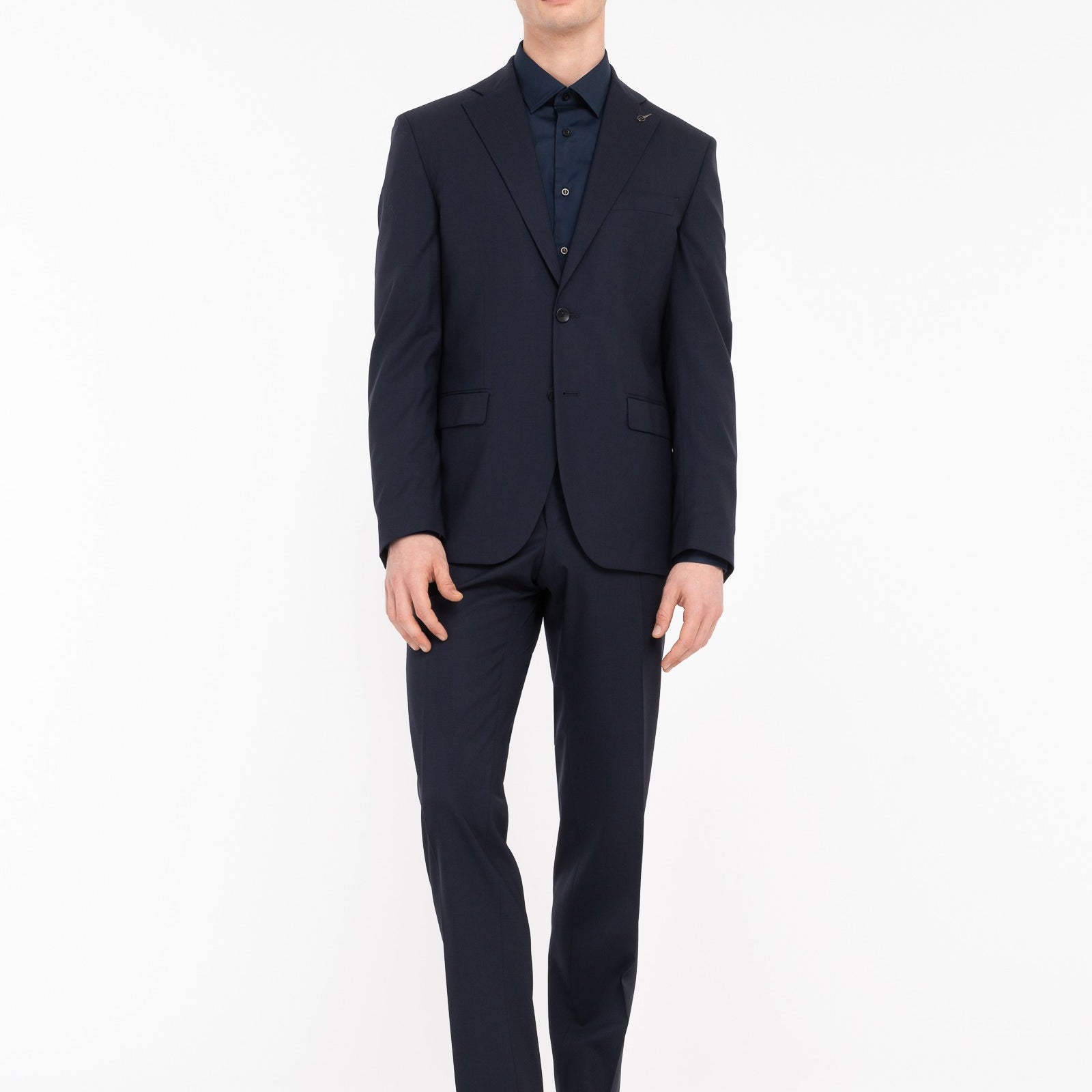 Abito in fresco di lana stretch 44 / BLU