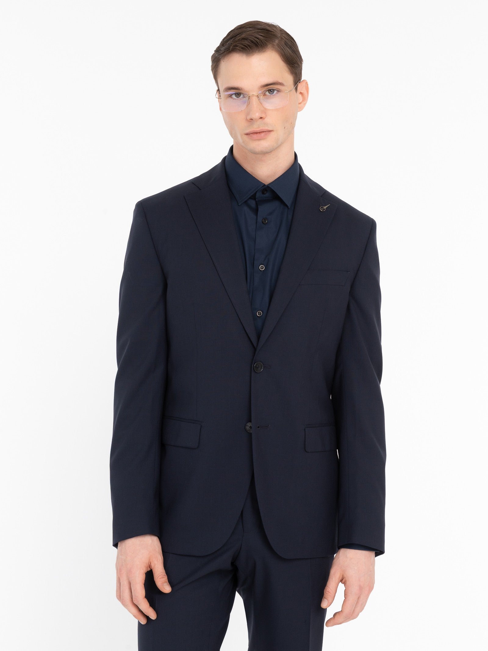 Abito in fresco di lana stretch 44 / BLU