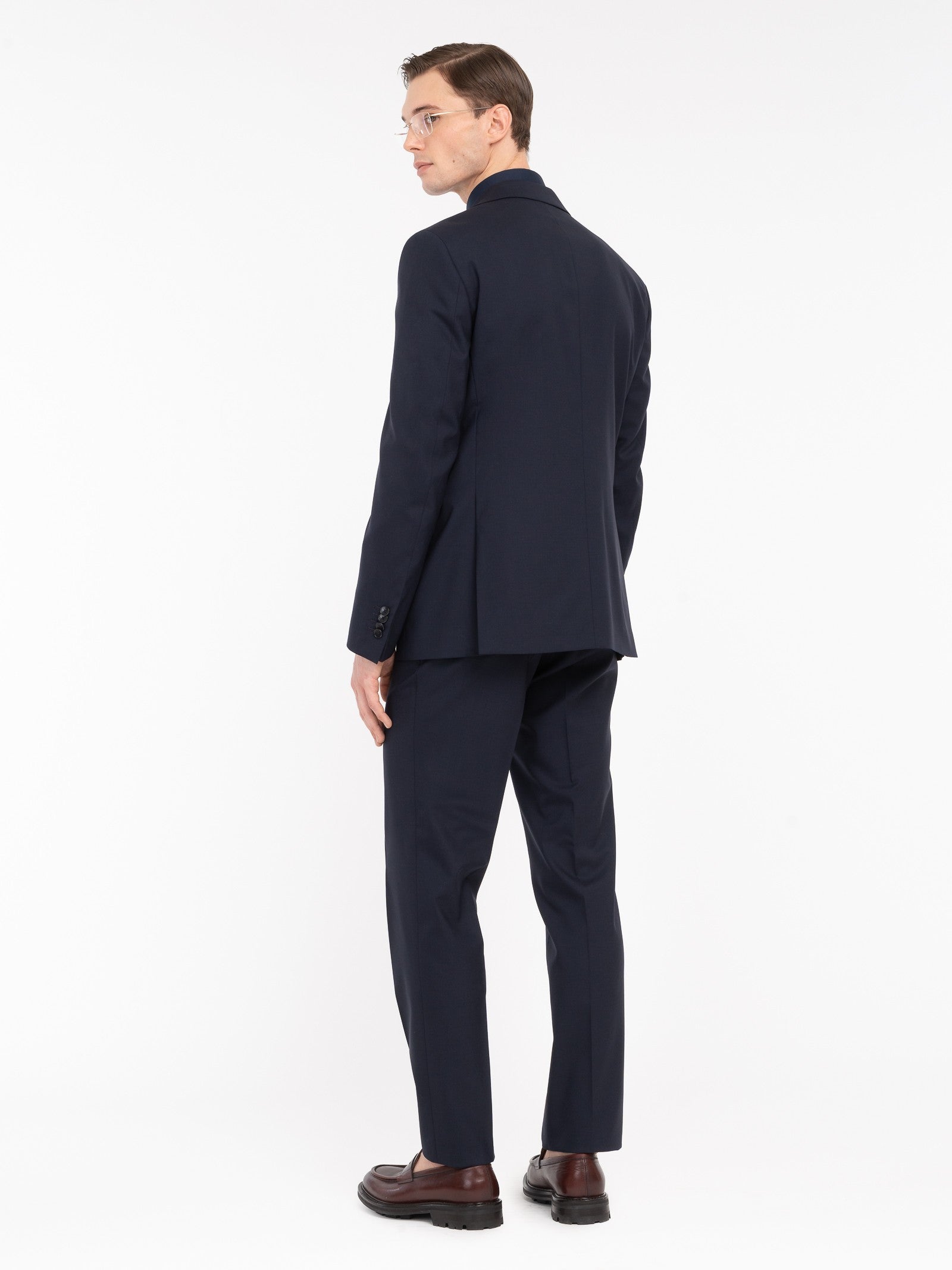 Abito in fresco di lana stretch 44 / BLU