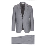 Abito gessato lana vergine super 100`s 44 / GRIGIO