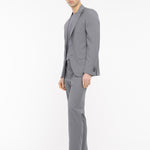 Abito gessato lana vergine super 100`s 44 / GRIGIO