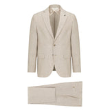 Abito semifoderato in lino 44 / BEIGE