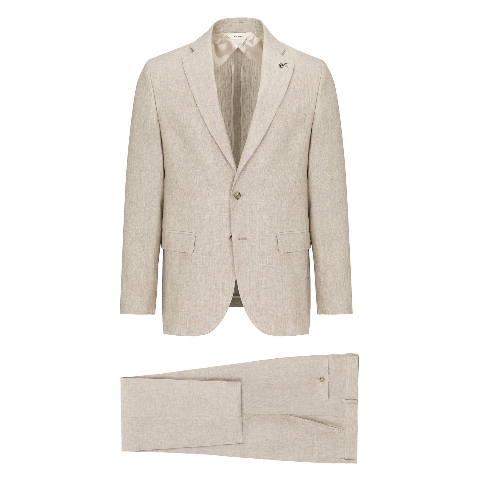 Abito semifoderato in lino 44 / BEIGE