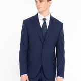 Abito con gilet fresco di lana stretch 44 / BLU