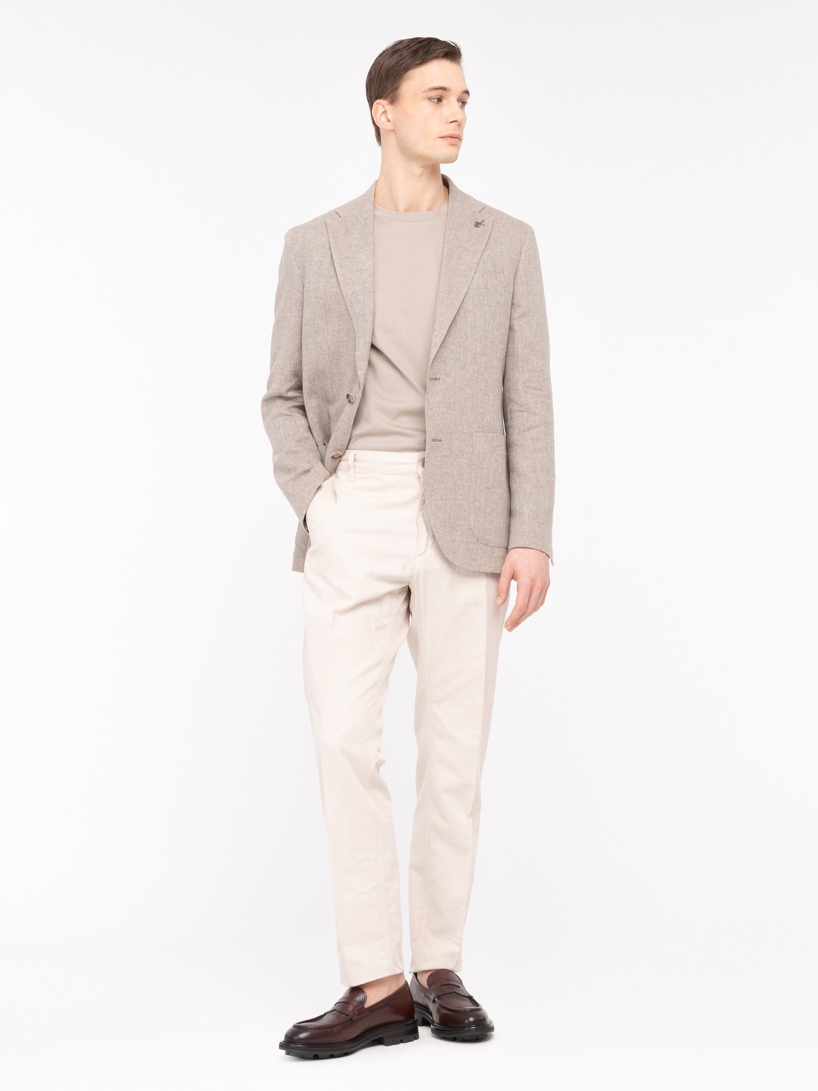 Giacca resca lino cotone 44 / BEIGE