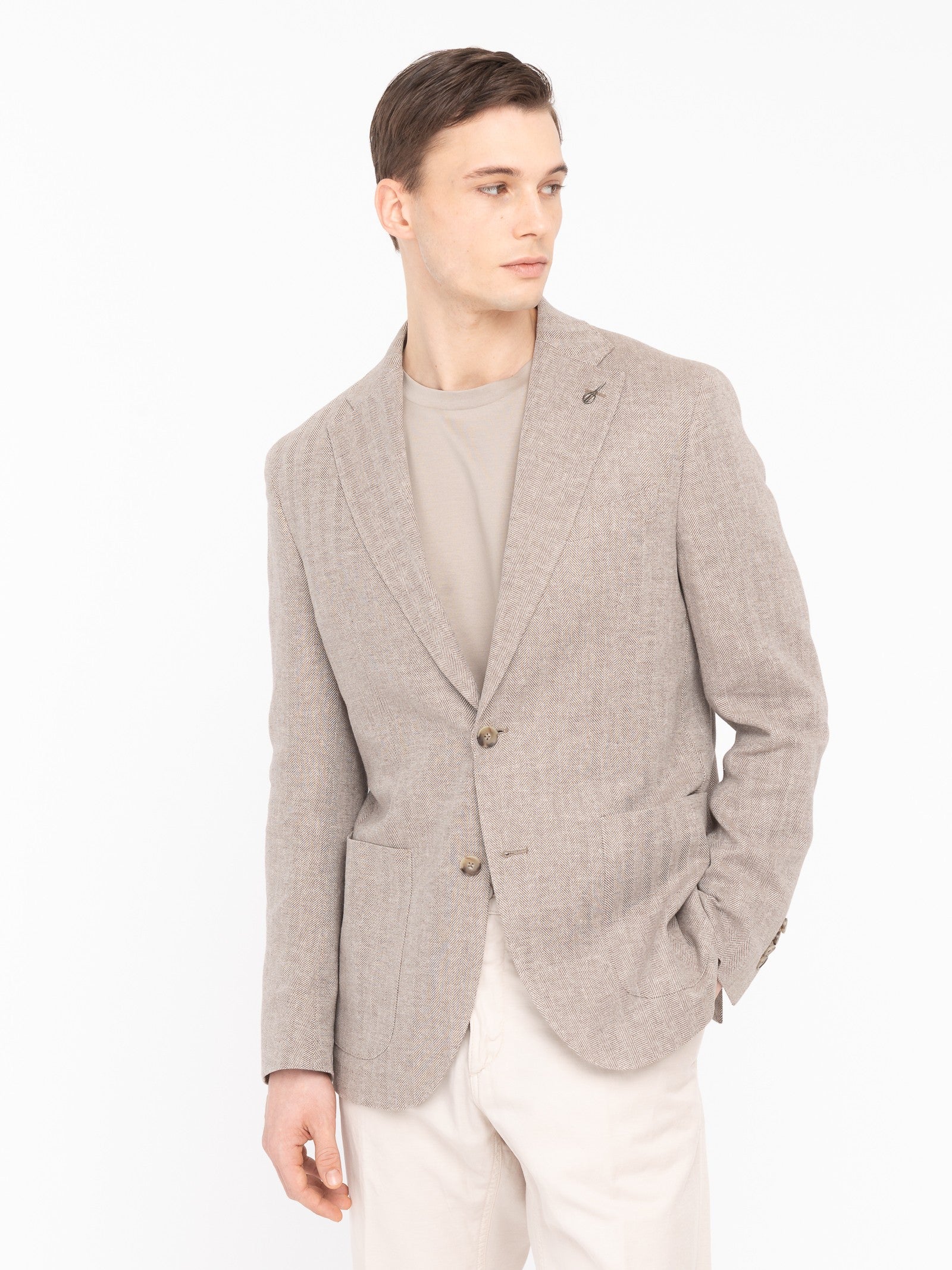 Giacca resca lino cotone 44 / BEIGE