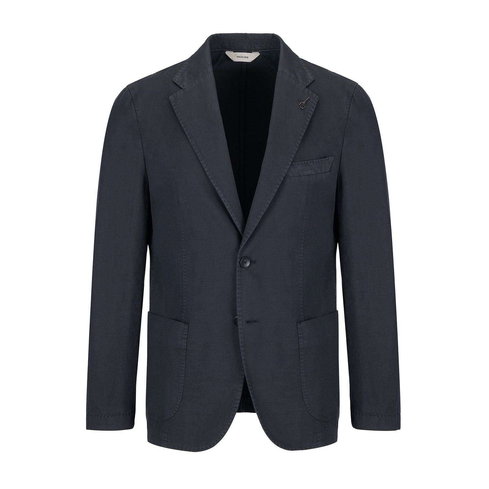 Giacca sfoderata misto cotone lino stretch 44 / BLU