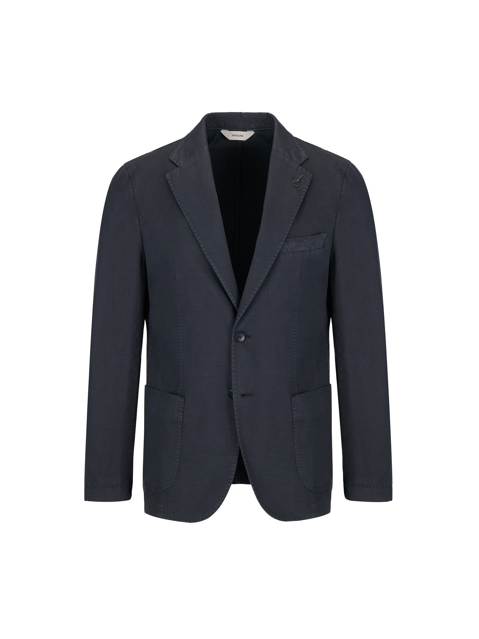 Giacca sfoderata misto cotone lino stretch 44 / BLU