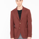 Giacca sfoderata fresco di lana stretch 44 / ROSSO