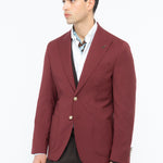 Giacca sfoderata fresco di lana stretch 44 / ROSSO