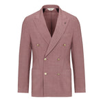 Giacca doppiopetto tinta misto lana stretch 44 / ROSSO
