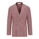 Giacca doppiopetto tinta misto lana stretch 44 / ROSSO