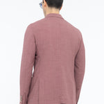 Giacca doppiopetto tinta misto lana stretch 44 / ROSSO