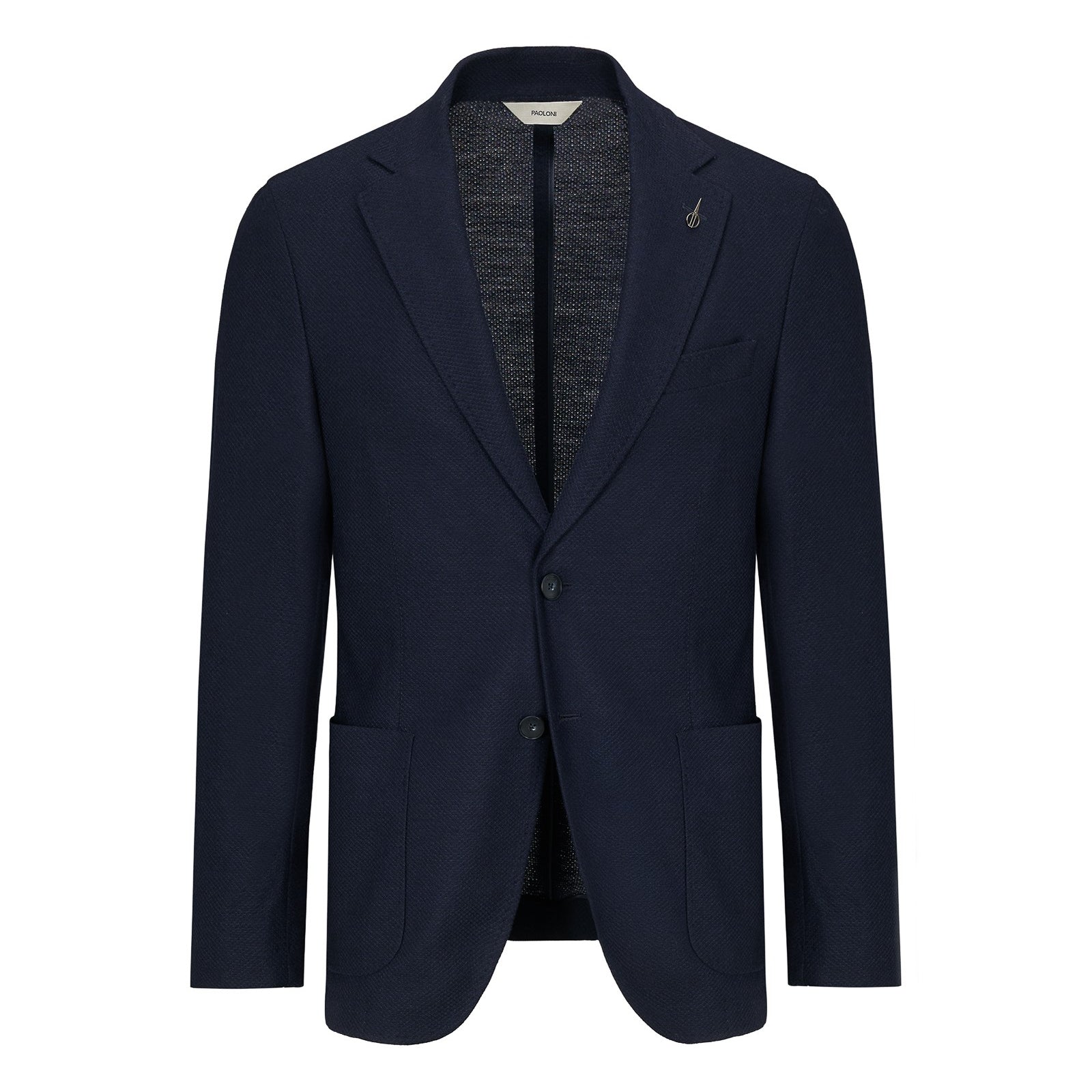 Giacca jersey lavorazione nido d`ape pura lana 44 / BLU