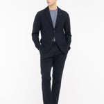 Giacca maglia lavorazione a maglia waffle misto cotone 44 / BLU