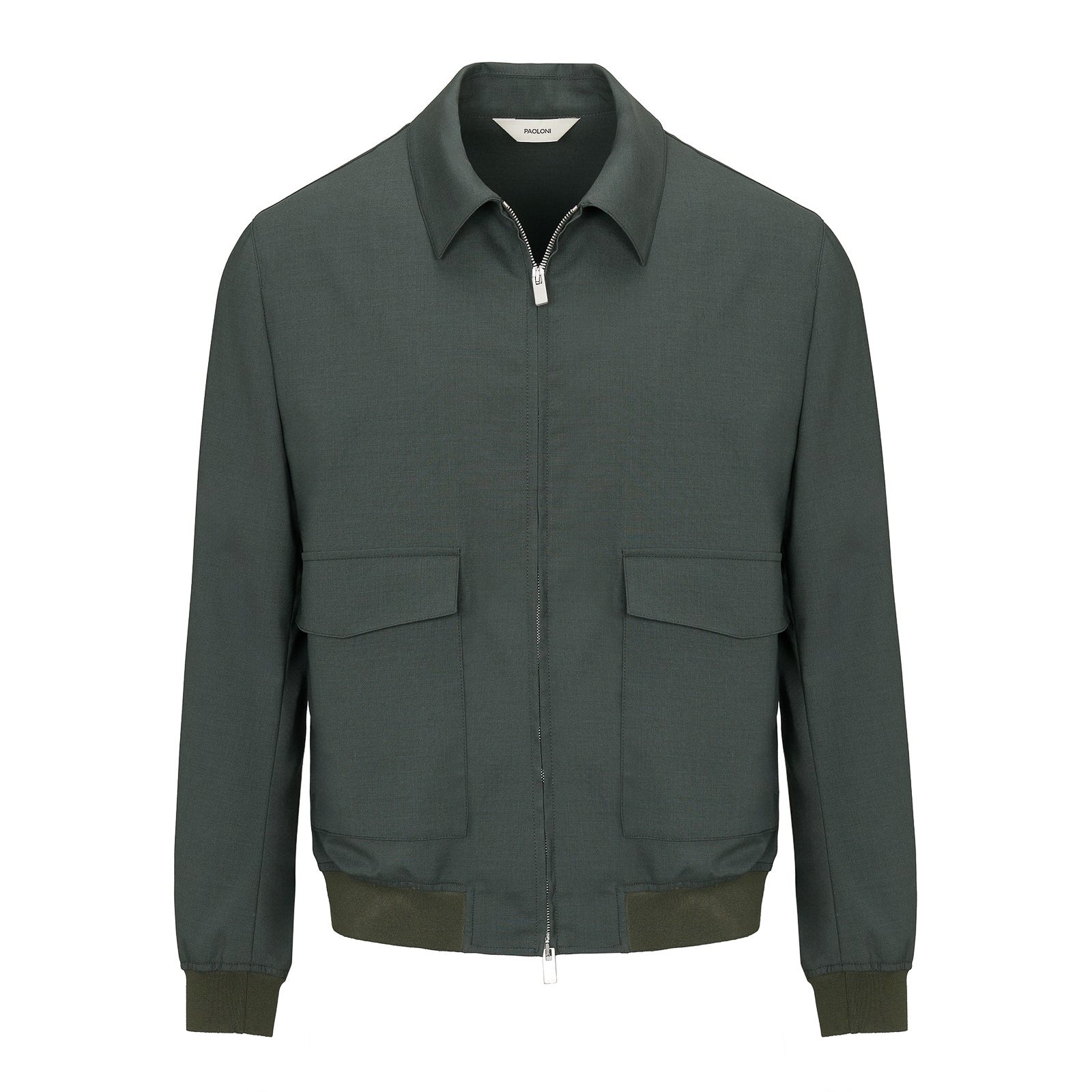 Bomber in fresco di lana stretch 44 / VERDE