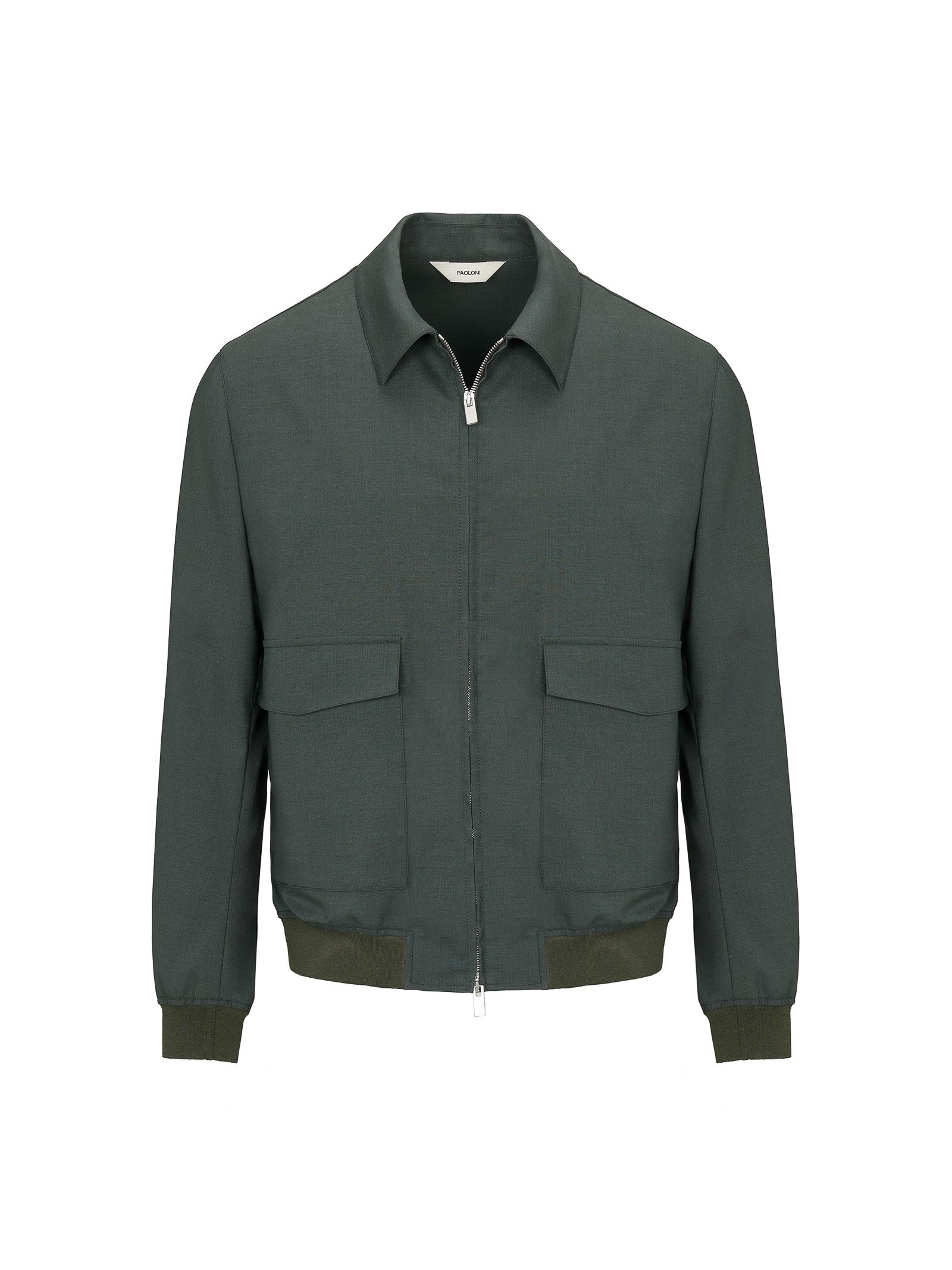 Bomber in fresco di lana stretch 44 / VERDE