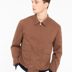 Bomber raso misto cotone stretch 44 / MARRONE