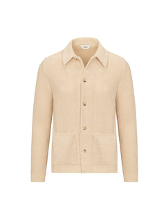 Bomber in maglia misto cotone 44 / BEIGE