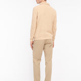 Bomber in maglia misto cotone 44 / BEIGE