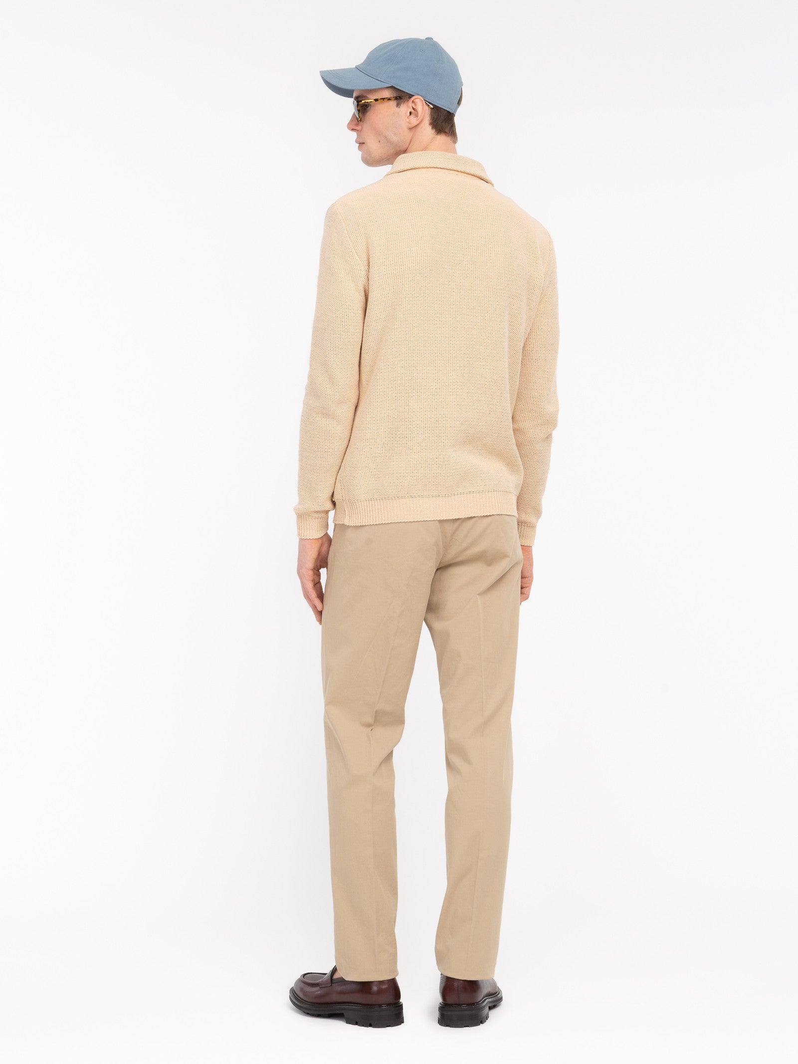 Bomber in maglia misto cotone 44 / BEIGE