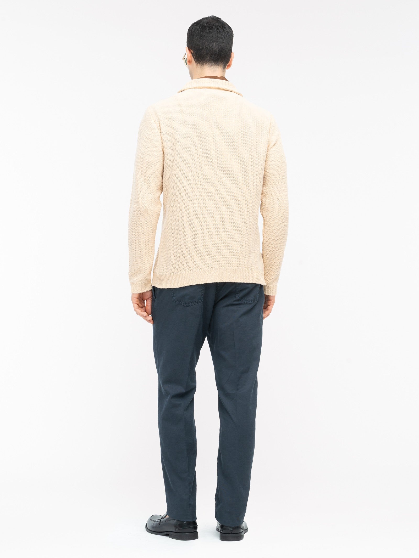 Bomber in maglia misto cotone 44 / BEIGE