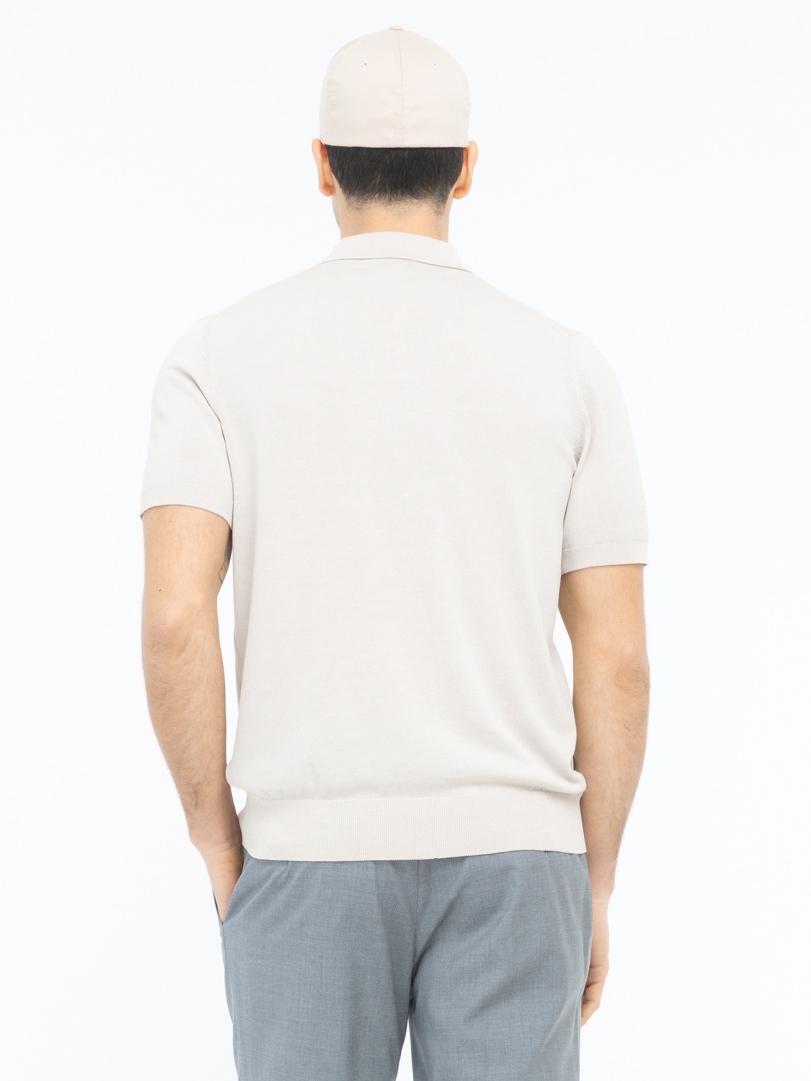 Polo in maglia jersey di cotone 3XL / BEIGE