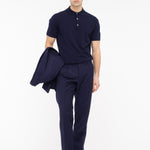 Polo in maglia jersey di cotone 3XL / BLU