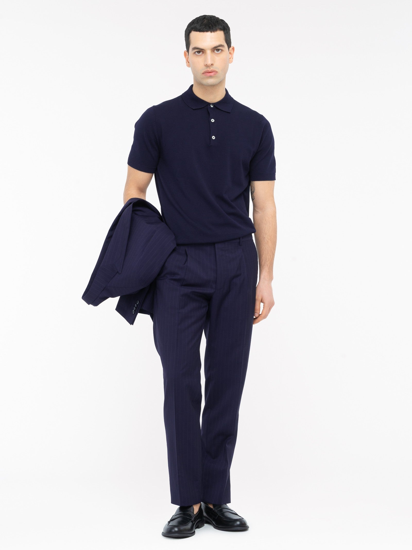 Polo in maglia jersey di cotone 3XL / BLU