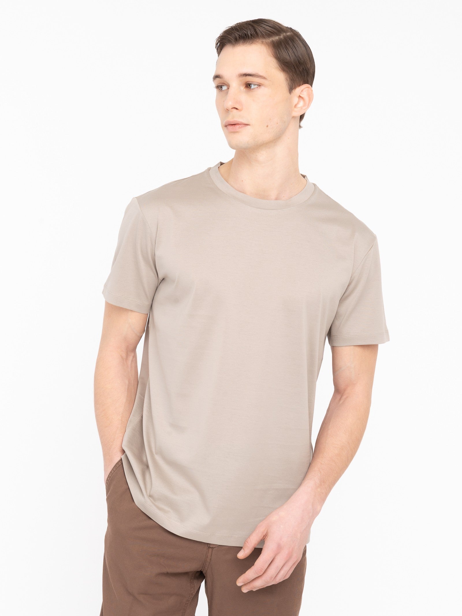 T-shirt jersey di cotone 3XL / BEIGE