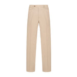 Pantalone slim gabardina di cotone stretch 44 / BEIGE