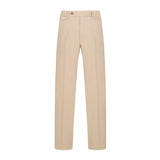 Pantalone slim gabardina di cotone stretch 44 / BEIGE