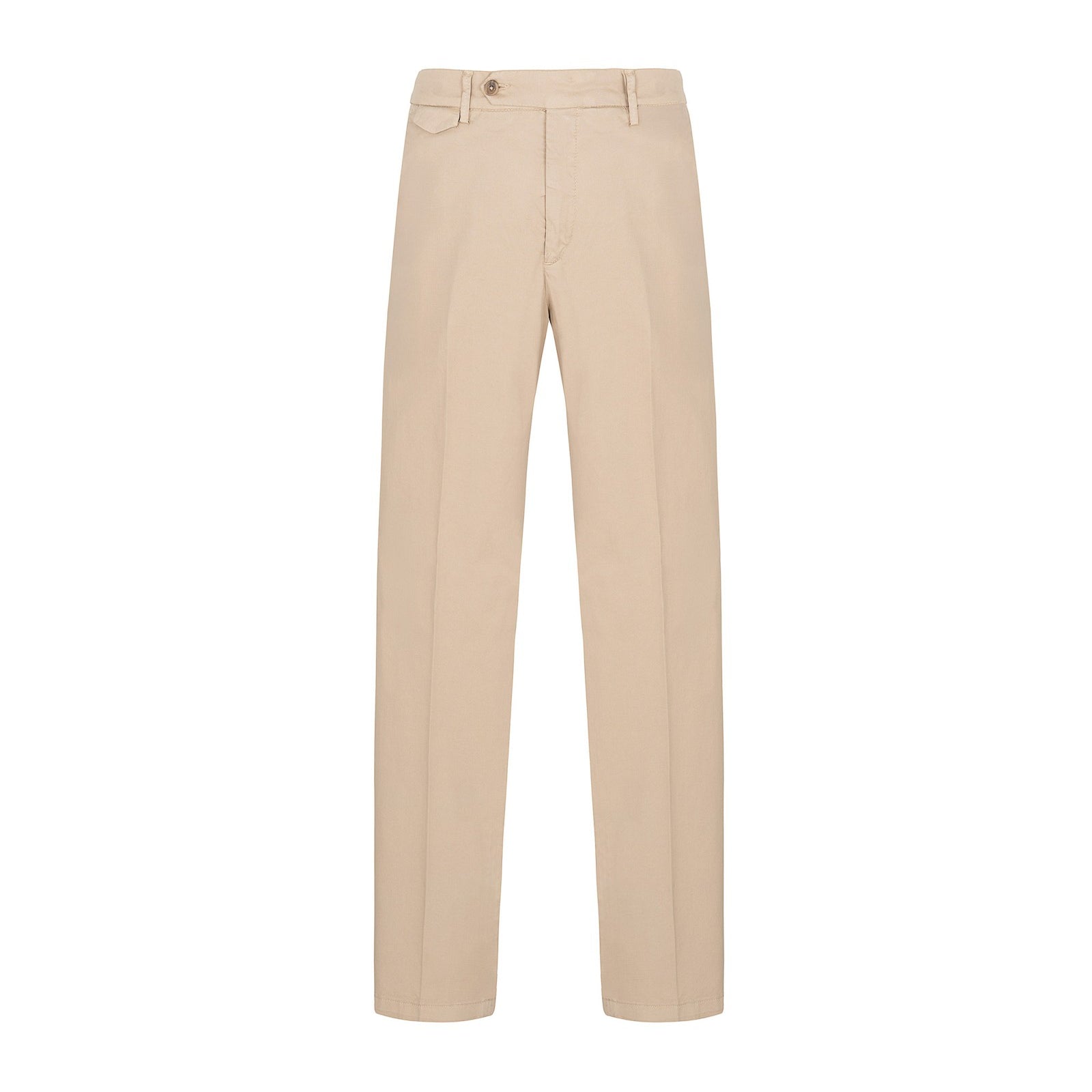 Pantalone slim gabardina di cotone stretch 44 / BEIGE