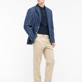 Pantalone slim gabardina di cotone stretch 44 / BEIGE