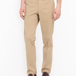 Pantalone slim gabardina di cotone stretch 44 / BEIGE