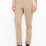 Pantalone slim gabardina di cotone stretch 44 / BEIGE